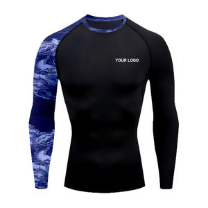 Camisa de compresión MMA Rash Guard de alta calidad, impresión por sublimación, estiramiento frontal alto, posición de logotipo personalizado - Product Image 1