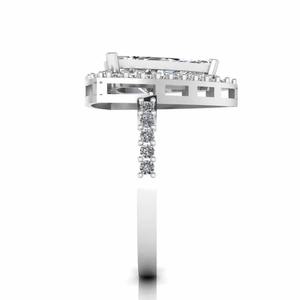 Bague de fiançailles moderne en argent sterling 925 avec diamants taillés en trillion pour femmes, bagues de mariage de luxe au prix de gros - Product Image 5