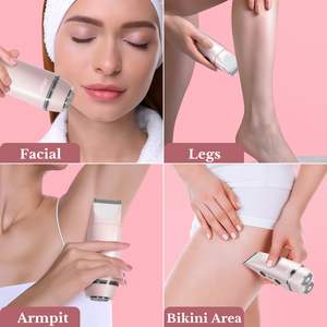 Afeitadora Eléctrica 2 en 1 Impermeable IPX7 para Mujer, Recortadora de Vello Facial y Corporal Reemplazable, Depiladora Eléctrica para Mujer - Product Image 1
