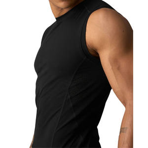Custom Wholesale Cotton <b>Mens</b> <b>Singlet</b> Solid Blank Tank Top with Mesh Wholesale <b>Mens</b> Sleeveless Tank Top - Product Image 3