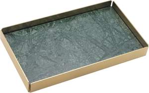 Plateau en marbre naturel de haute qualité, surface polie, tapis antidérapant, résistant aux rayures pour une utilisation à long terme lors des rassemblements familiaux - Product Image 4