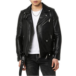 Vente en gros de veste en cuir de motard tendance nouveau design pour hommes en cuir véritable et vêtements décontractés mode hiver commande en gros - Product Image 1