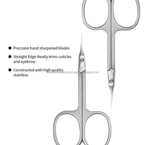 Ciseaux à cuticules de luxe de style russe, lame incurvée professionnelle, acier inoxydable, manche en céramique, outil professionnel - Product Image 4