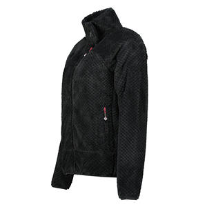 Indemand Women Comfortable Breathable Casualwear Relaxed Fit <b>Zipper</b> Stand Collar Fleece Jacket Stylish Soft Winterwear Jacket - Product Image 3