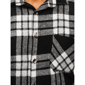 Camisa de Franela para Hombre, Tejido Rústico Cálido, Transpirable, Cómoda, Duradera, Corte Holgado para Uso Diario - Product Image 4