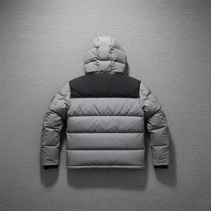 Abrigo acolchado grueso de 2 tonos con capucha y cuello levantado personalizado para hombre, ropa de calle de gran tamaño, chaqueta acolchada de hip hop para hombre - Product Image 4