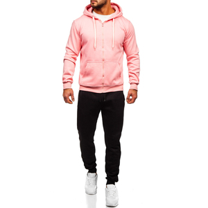 Chándal con cremallera para hombre, color rosa claro, cómodo, de la más alta calidad, superventas, chándales con cremallera - Product Image 1