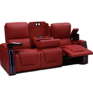 Adjustable Headrest Foldable Commercial Theater Sofa Leather Upholstery Contemporary Design Auditorium School Long-<b>Hour</b> Film - Product Image 5