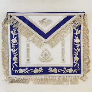 Masonic Regalia Grand Lodge Past Master <b>Apron</b> Purple Gold Hand Embroidered - Product Image 6