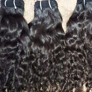 Extensions de cheveux humains vierges indiennes de haute qualité, en vrac, double trame, tirage simple, aspect ondulé profond, toutes les couleurs - Product Image 4