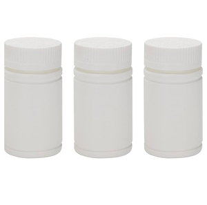 Caja de plástico blanca personalizada para pastillas, vitaminas, suplementos, medicamentos, botellas de PET, proveedores de fábrica a los precios más bajos - Product Image 1