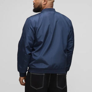 Venta caliente 100% algodón peso pesado personalizado Chenille bordado Logo Zip Up Bomber College Varsity chaqueta para hombre - Product Image 2