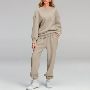 ชุดวอร์มและเสื้อมีฮู้ดสำหรับผู้หญิงชุดวอร์มสองชิ้นสำหรับใส่วิ่งจ๊อกกิ้ง - Product Image 4