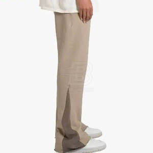 Pantalon de survêtement évasé confortable pour hommes, dernier modèle avec style décontracté, taille moyenne, motif droit, service OEM disponible à la vente - Product Image 4