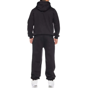 Ensemble de survêtement décontracté en molleton imprimé pour homme, à faible MOQ, avec sweat à capuche zippé et pantalon de jogging à manches longues, idéal pour l'automne - Product Image 3