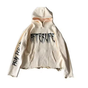 2024 personnalisé bouffée impression Logo personnalisé mode sweats à capuche sans poches 3d bouffée impression graphique pour hommes unisexe - Product Image 5