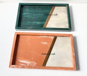 Multipurpose Decorative Polished Resin & MDF Serving Tray Dinner Breakfast Serving Tray Modern Design Serving Tray at Best Price - Product Image 4