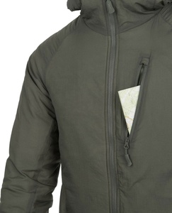 โรงงาน OEM ผลิตเสื้อแจ็คเก็ตบอมเบอร์ผู้ชายแบบมีฮู้ด น้ำหนักเบา กันลม สำหรับฤดูหนาว ผลิตจากไนลอน 100% บางเบา เหมาะสำหรับกีฬากลางแจ้งและวิ่ง - Product Image 5