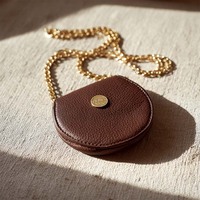 Mode printemps collier long mini sac porte-monnaie pochette personnalisée en cuir véritable PU
