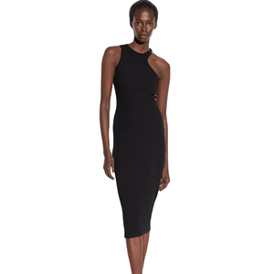 Vestido midi con cuello asimétrico - Product Image 4