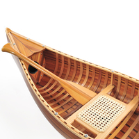 Kayak en bois de cèdre OMH artisanal de 6 pieds avec nervures finition mate, type pêche et tourisme, pour lacs et rivières, avec pagaie, à vendre