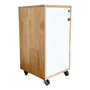 3-<b>Drawer</b> Mobile Personal Locker 40x40x75cm Natural Wood TCN68037 Storage <b>Unit</b> - Product Image 3