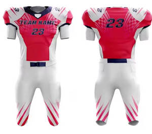 Venta al por mayor de ropa de calle con estampado completo personalizado uniforme de fútbol americano retro sublimación de alta calidad uniforme de fútbol americano - Product Image 1