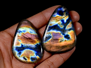 Multi fuego Natural labradorita Briolittes Palma piedra hermoso Flash potente cristal de cuarzo piedra curativa para la intuición Minera - Product Image 3