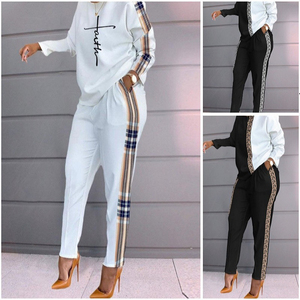 Conjunto de Dos Piezas Personalizado al por Mayor, Traje Deportivo Informal con Estampado de Moda, Traje Holgado para Mujer Africana - Product Image 3