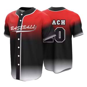 Camiseta de Béisbol de Cuero para Hombre, Diseño Retro con Botones, Bordado Negro, Estilo Antiguo, Calidad, Barata, Venta al Por Mayor Personalizada - Product Image 1