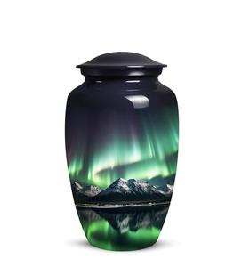 Urna Aurora Borealis para cenizas para adultos, urnas de cremación de entierro Masculino Femenino para cenizas humanas, mujeres, hombres, funerario, decorativo, tamaño personalizado - Product Image 2