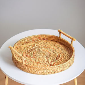 Bandejas de Bambú Vietnamitas de Alta Calidad, Hechas a Mano, Ecológicas, Elegantes, Duraderas, Decorativas, con Patrón Geométrico de Lujo y Acabado Pulido - Product Image 3