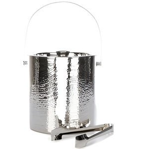 Seau à glace en acier inoxydable à double paroi de qualité export, design moderne et actuel, avec pinces, pour la maison et les hôtels 2026 - Product Image 2