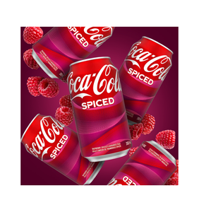 Coca-Cola Édition Framboise Épicée, Pack de 12 Canettes de 355 ml avec 0,02 g de sel par 100 ml pour une hydratation équilibrée, Commande en gros - Product Image 3