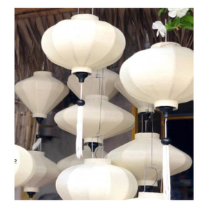 Vietnam White Bamboo Silk <b>Lampshades</b> for Home <b>Hanging</b> Decor - Silk Fabric Lanterns - Wholesale Colorful Bamboo Silk Lamp - Product Image 1