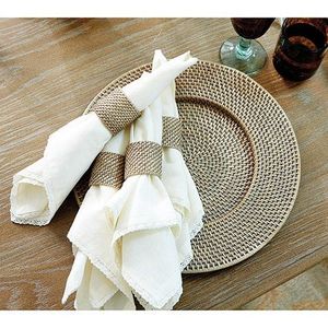 Anneaux de serviette en strass, prix de gros, décoration de table, anneau de serviette en rotin, boucle de serviette pour la mise en place des couverts - Product Image 4