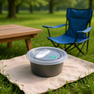 Contenitore per Alimenti in PP da 16oz con Base Rotonda, Coperchio Ventilato e Forchetta-Cucchiaio per Uso Domestico e All'aperto - Product Image 3