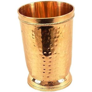 Hot Selling 12oz Brass Tumbler Handmade Hammered Pure Brass Glass Mint Julep Cup for Moscow Mules - Product Image 1