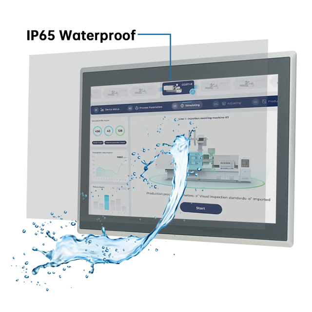 Customizable 10.1/12.1/15.6 Inch Capacitive Industrial Touch Screen Monitor IP65 Waterproof ROHS Certified for Payment Kiosks