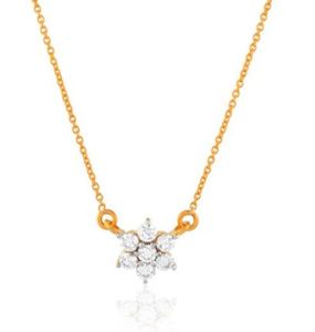 Sterling <b>Silver</b> CZ Flower <b>Necklace</b> Delicate Pendant Design Elegant Jewelry for Anniversary Birthday or Everyday Wear - Product Image 1