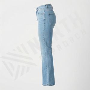Jeans de Mujer de Talle Alto y Pierna Ancha, Cómodos, Elásticos, Nuevos, Casuales, de Primera Calidad, Atuendo Elegante - Product Image 3