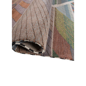 Alfombra de Lana y Seda de Bambú Anudada a Mano Freedom Manchaha Rosa Púrpura, Diseño Geométrico para Sala de Estar, Técnica de Tejido para Pasillo - Les-8377 - Product Image 2
