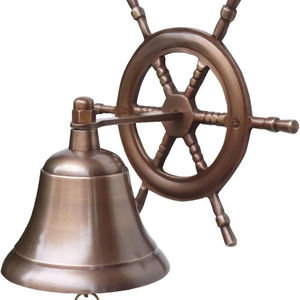Campana colgante Marina religiosa de calidad de latón macizo de 5 \ ", campana de barco montada en la pared con acabado de bronce, técnica pulida de estilo tradicional - Product Image 1