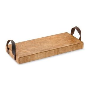 Bandeja de madera decorativa de alta calidad con asas de hoja de oro fundido Los mejores precios Bandejas de servicio de venta caliente - Product Image 5
