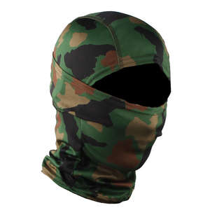 Venta al por mayor logotipo personalizado acanalado tejido camuflaje personaje pasamontañas invierno máscara facial térmica Unisex transpirable impermeable al aire libre - Product Image 3