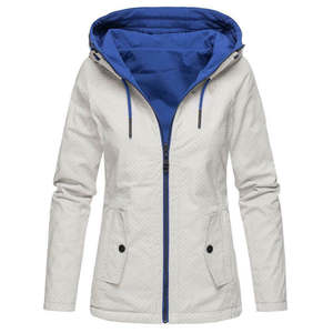 Veste polaire à capuche coupe-vent unisexe pour la randonnée en plein air, écologique, chauffante, respirante, fermeture éclair, vêtements d'extérieur, prix d'usine - Product Image 3