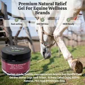 Gel Natural de Árnica y Garra del Diablo para Alivio de Articulaciones y Patas de Caballos - Marca Privada OEM - Hecho en Italia - Product Image 2
