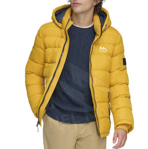 Chaqueta acolchada de lona unisex de alta calidad con cuello levantado estilo de invierno con capucha precio bajo MOQ hecho en Pakistán - Product Image 2