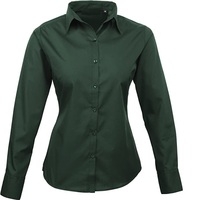 Camisa de mujer Camisas de estilo largo de mujer Blusa Tops Ropa Suelta Manga larga Botón de solapa Camisa informal
