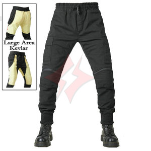 Jeans de moto pour hommes en Kevlar ignifuge Renforcement hanches et genoux Coupe décontractée Denim respirant résistant à l'usure - Product Image 1